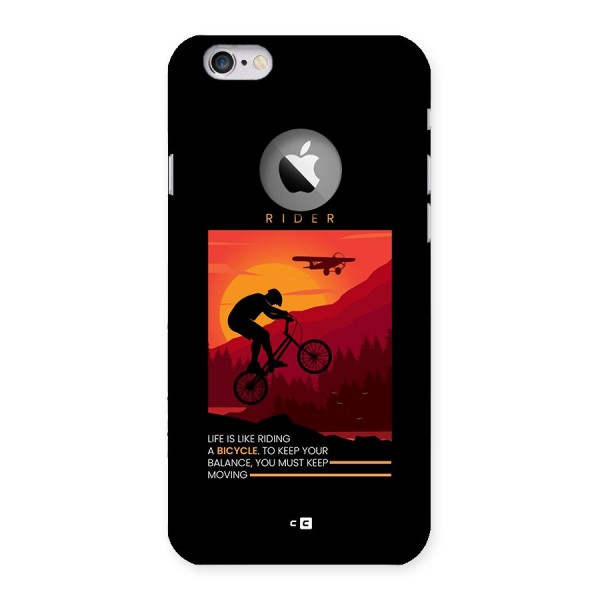 Keep Moving Rider Back Case for iPhone 6 Logo Cut