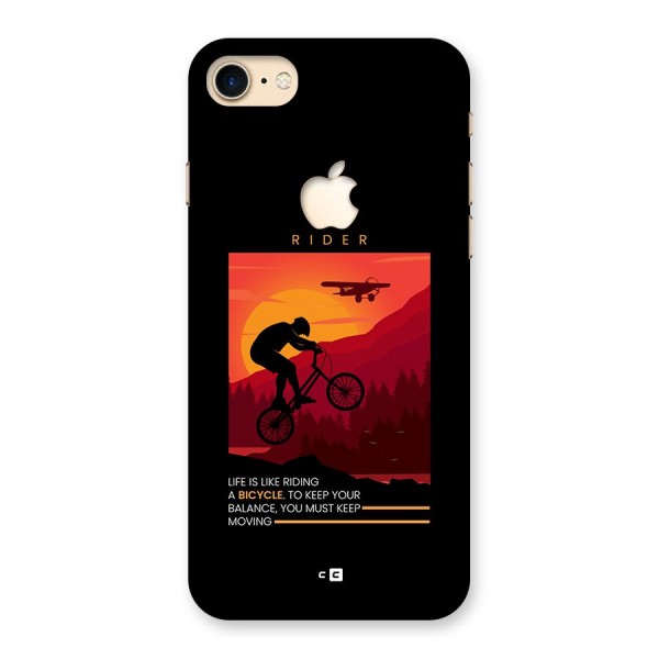 Keep Moving Rider Back Case for iPhone 7 Apple Cut