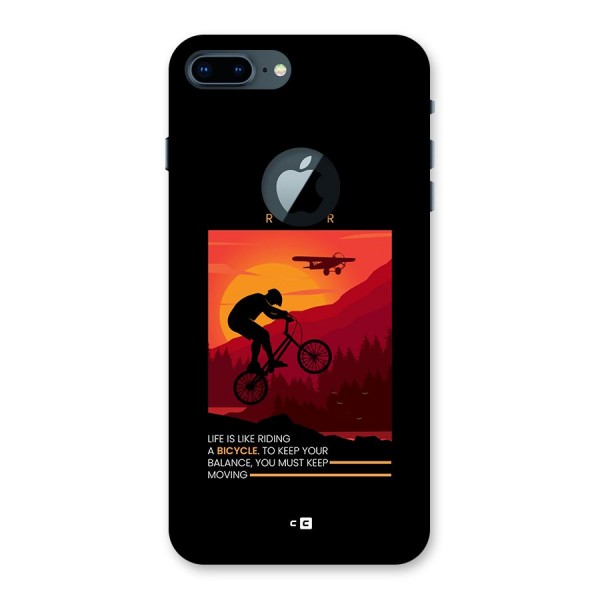 Keep Moving Rider Back Case for iPhone 7 Plus Logo Cut