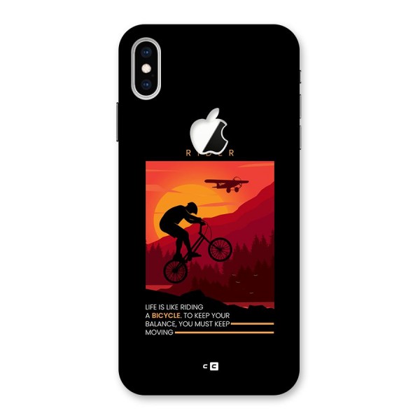 Keep Moving Rider Back Case for iPhone XS Max Apple Cut