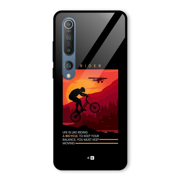 Keep Moving Rider Glass Back Case for Mi 10