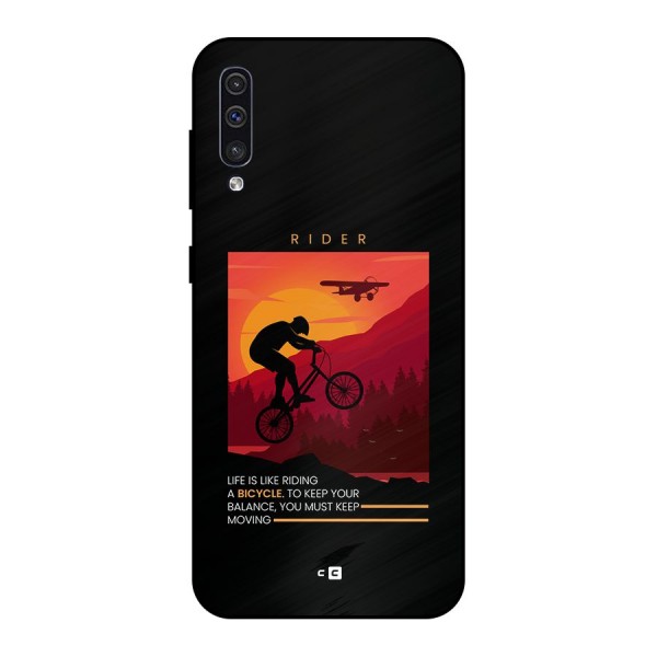 Keep Moving Rider Metal Back Case for Galaxy A30s