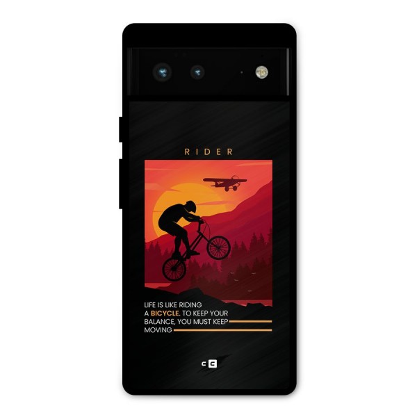 Keep Moving Rider Metal Back Case for Google Pixel 6