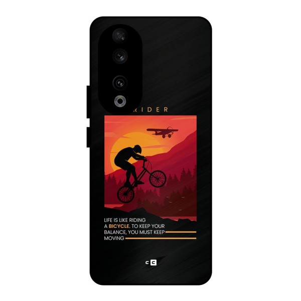Keep Moving Rider Metal Back Case for Honor 90