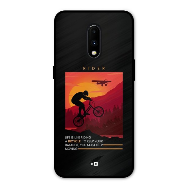Keep Moving Rider Metal Back Case for OnePlus 7