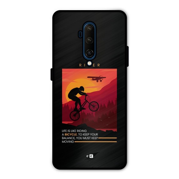 Keep Moving Rider Metal Back Case for OnePlus 7T Pro