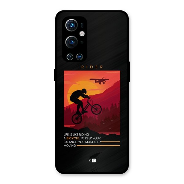 Keep Moving Rider Metal Back Case for OnePlus 9 Pro