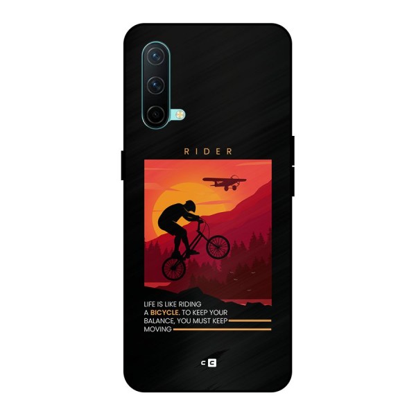 Keep Moving Rider Metal Back Case for OnePlus Nord CE 5G