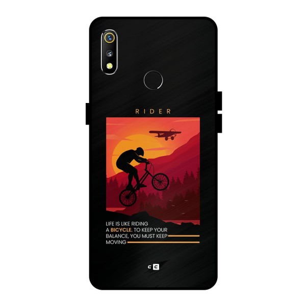 Keep Moving Rider Metal Back Case for Realme 3