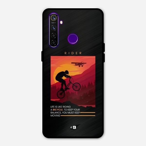 Keep Moving Rider Metal Back Case for Realme 5 Pro