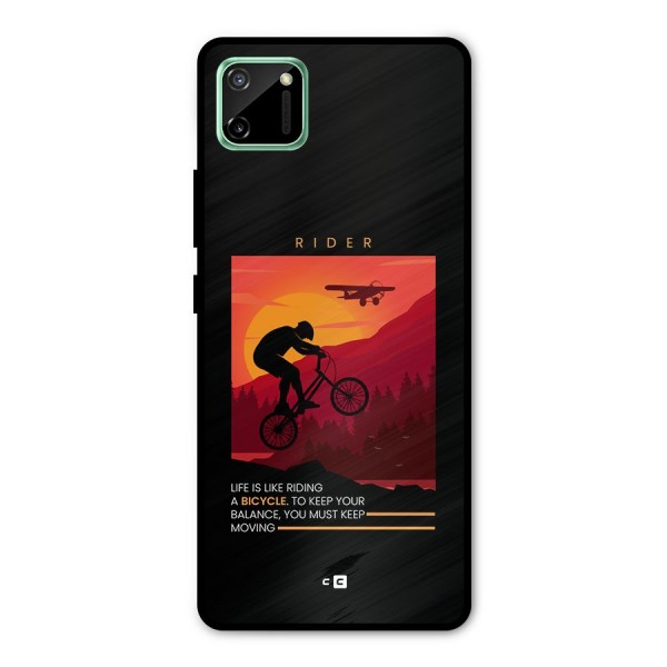 Keep Moving Rider Metal Back Case for Realme C11