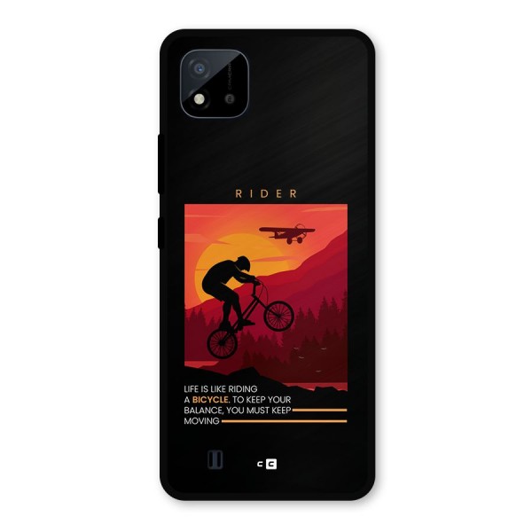 Keep Moving Rider Metal Back Case for Realme C11 2021