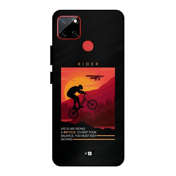 Keep Moving Rider Metal Back Case for Realme C12
