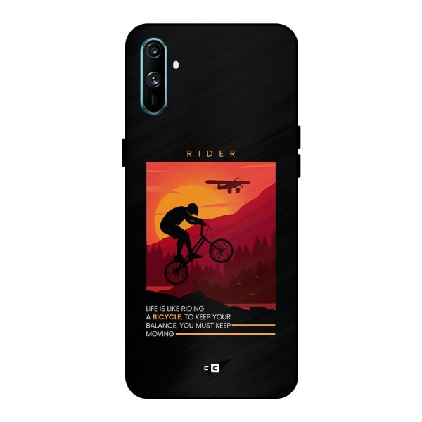 Keep Moving Rider Metal Back Case for Realme C3