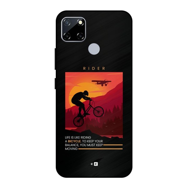 Keep Moving Rider Metal Back Case for Realme Narzo 20
