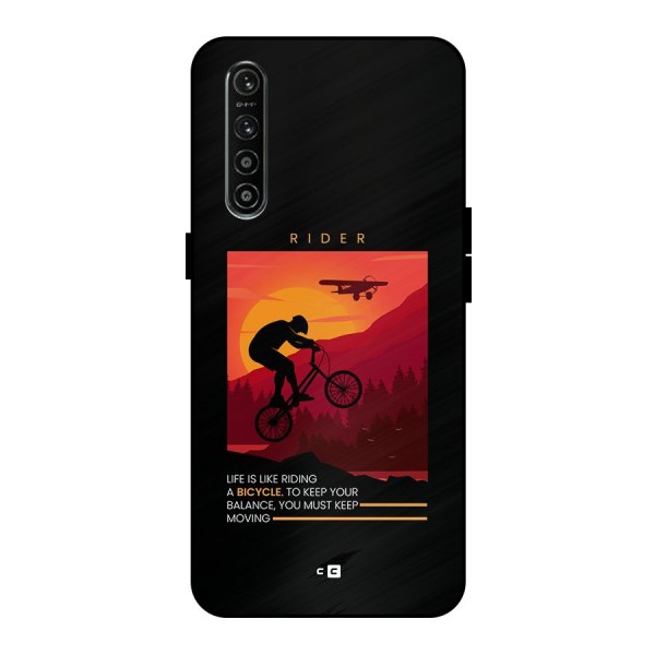 Keep Moving Rider Metal Back Case for Realme XT
