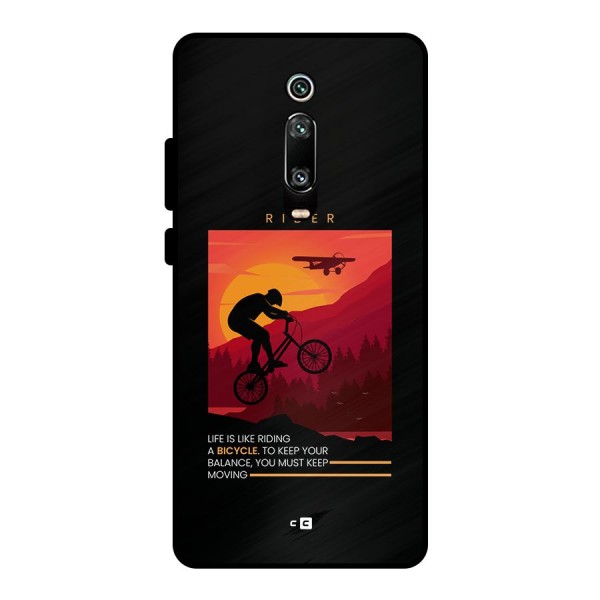 Keep Moving Rider Metal Back Case for Redmi K20