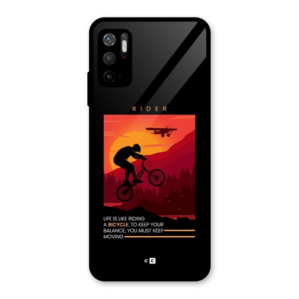 Keep Moving Rider Metal Back Case for Redmi Note 10T 5G