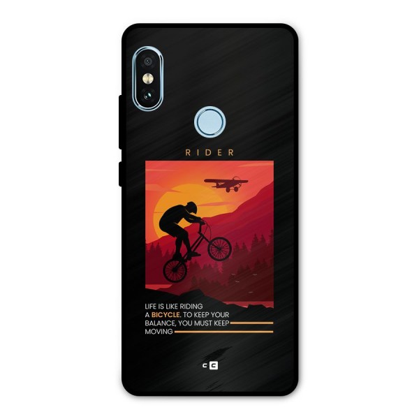 Keep Moving Rider Metal Back Case for Redmi Note 5 Pro