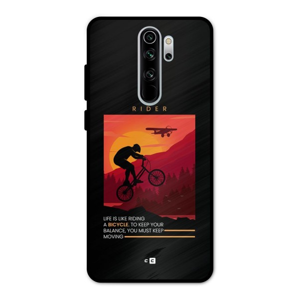 Keep Moving Rider Metal Back Case for Redmi Note 8 Pro