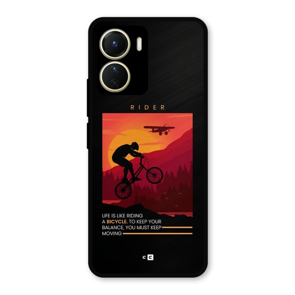Keep Moving Rider Metal Back Case for Vivo T2x
