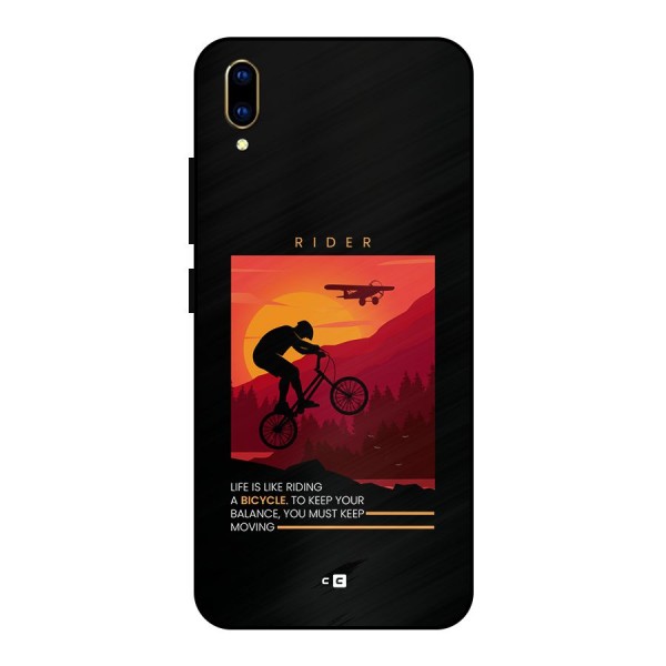 Keep Moving Rider Metal Back Case for Vivo V11 Pro