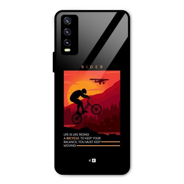 Keep Moving Rider Metal Back Case for Vivo Y20t
