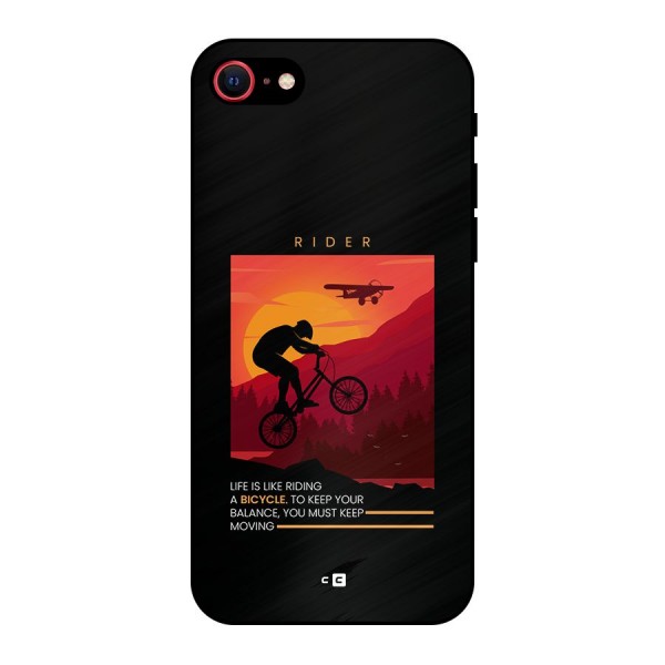 Keep Moving Rider Metal Back Case for iPhone 7