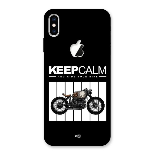Keeps Calm Back Case for iPhone XS Max Apple Cut