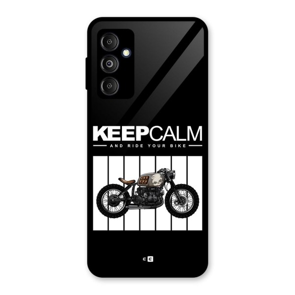 Keeps Calm Glass Back Case for Galaxy M14 5G