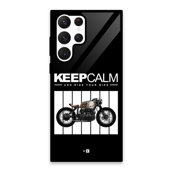 Keeps Calm Glass Back Case for Galaxy S22 Ultra 5G