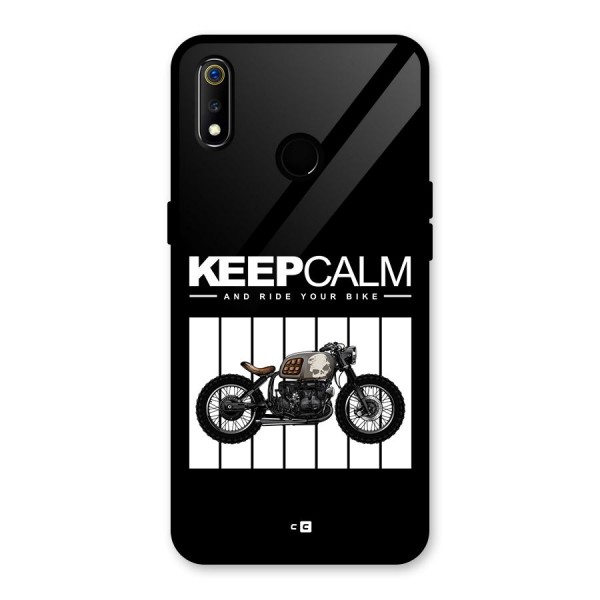 Keeps Calm Glass Back Case for Realme 3