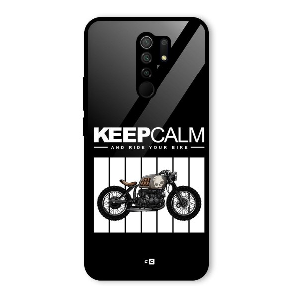Keeps Calm Glass Back Case for Redmi 9 Prime