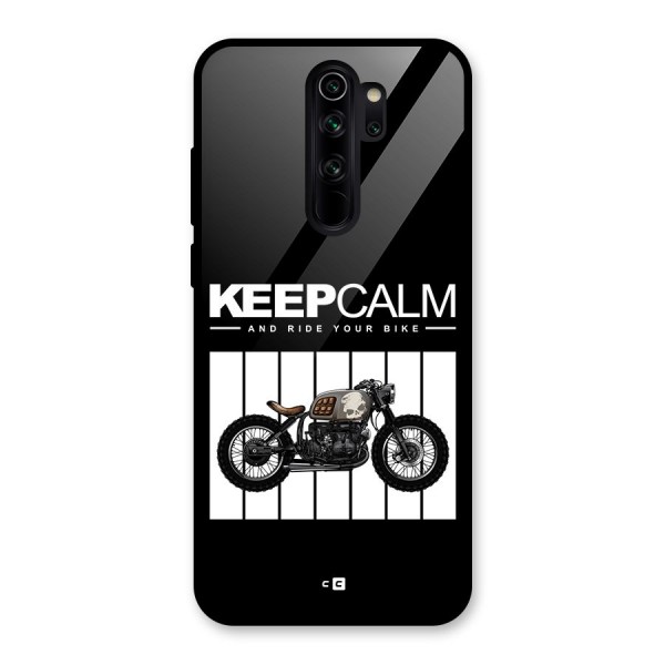 Keeps Calm Glass Back Case for Redmi Note 8 Pro