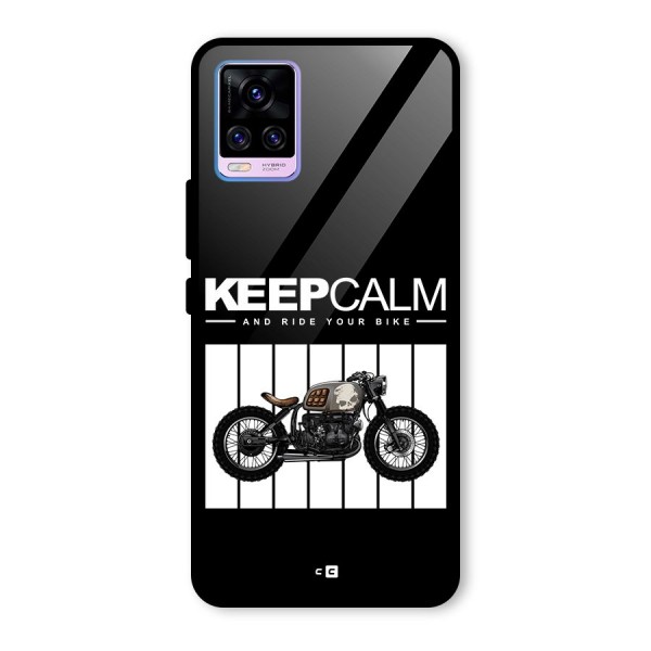 Keeps Calm Glass Back Case for Vivo V20 Pro