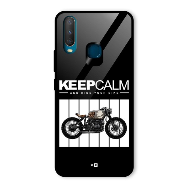 Keeps Calm Glass Back Case for Vivo Y15
