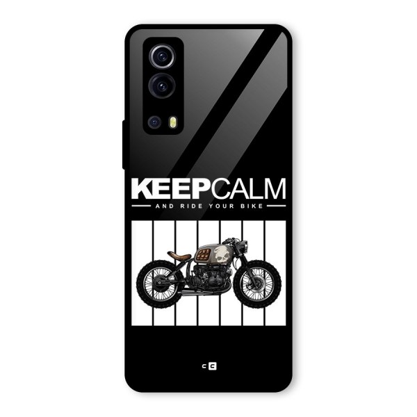 Keeps Calm Glass Back Case for Vivo iQOO Z3