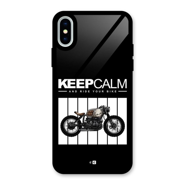Keeps Calm Glass Back Case for iPhone X
