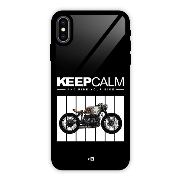 Keeps Calm Glass Back Case for iPhone XS Max