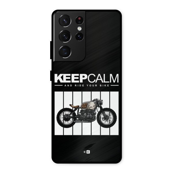 Keeps Calm Metal Back Case for Galaxy S21 Ultra 5G