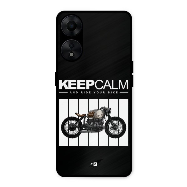 Keeps Calm Metal Back Case for Oppo A78 5G