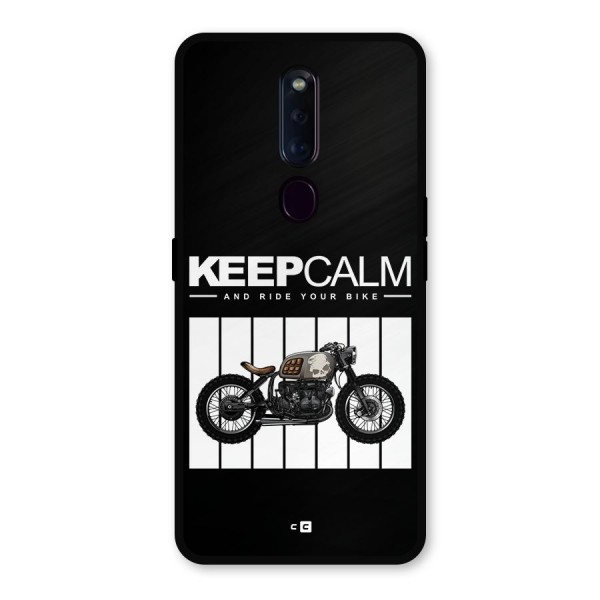 Keeps Calm Metal Back Case for Oppo F11 Pro