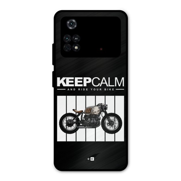 Keeps Calm Metal Back Case for Poco M4 Pro 4G