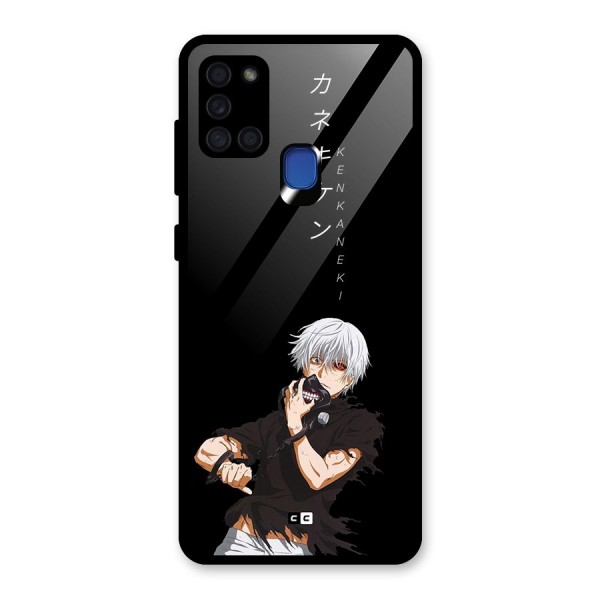 Ken Kanek Unveiling Mask Glass Back Case for Galaxy A21s
