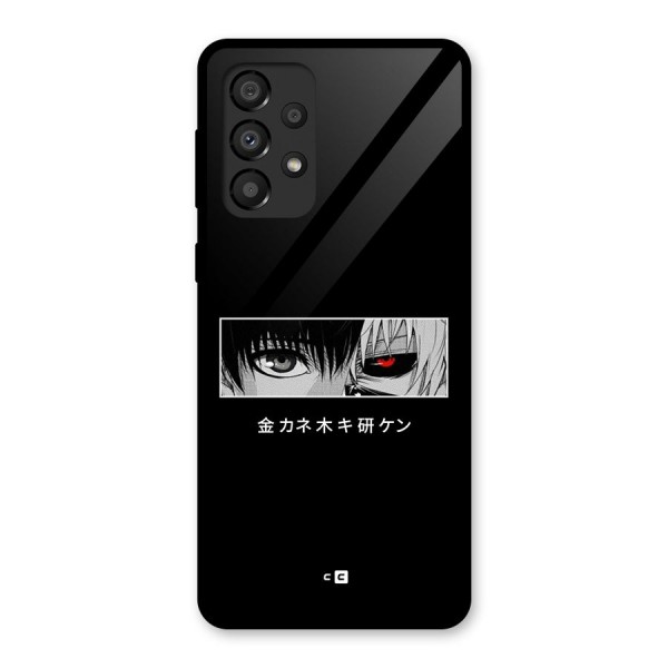Ken Kaneki Minimalistic Art Glass Back Case for Galaxy A33 5G