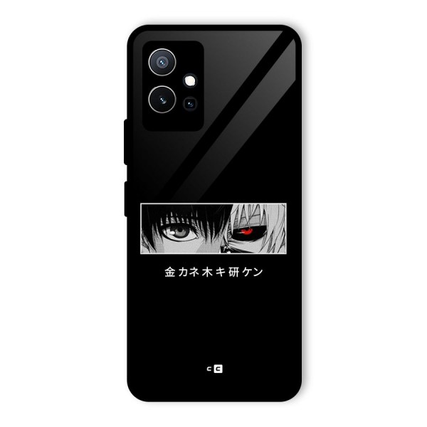 Ken Kaneki Minimalistic Art Glass Back Case for Vivo iQOO Z6