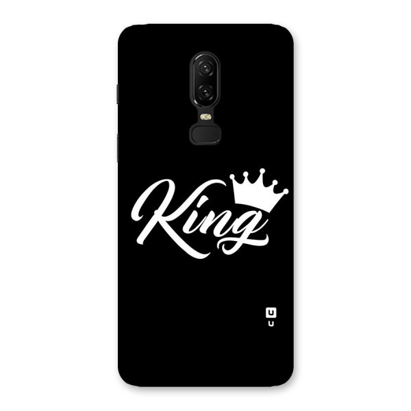 King Crown Typography Back Case for OnePlus 6