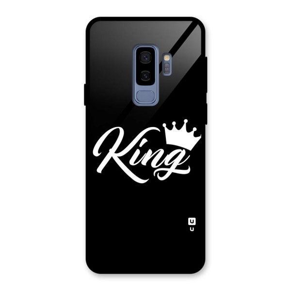 King Crown Typography Glass Back Case for Galaxy S9 Plus