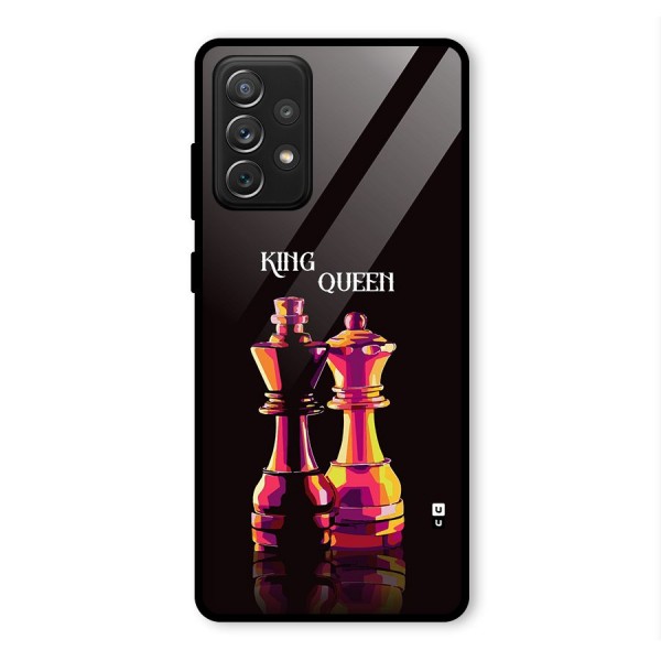 King Queen Glass Back Case for Galaxy A72