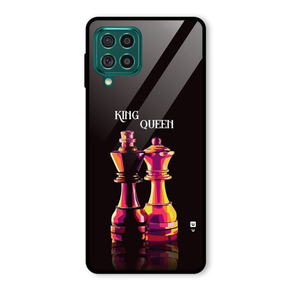 King Queen Glass Back Case for Galaxy F62